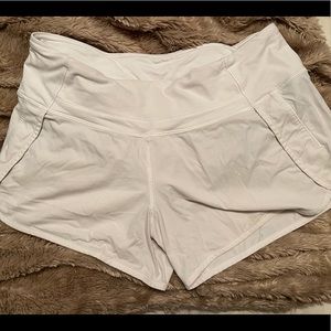 White Lulu Lemon Shorts
